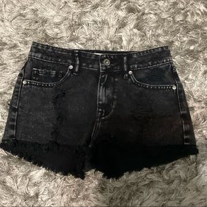 PacSun (Bullhead) Black Distressed Shorts